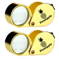 (2) 30X Jewelers Loupe Magnifying Glass Magnifier Jewelry Loop Eye Coin Pocket