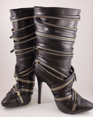 balmain silver boots