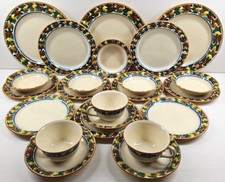 23 Pc Adams Della Robia Multicolor On Cream Plates Bowls Cup Vintage England Lot