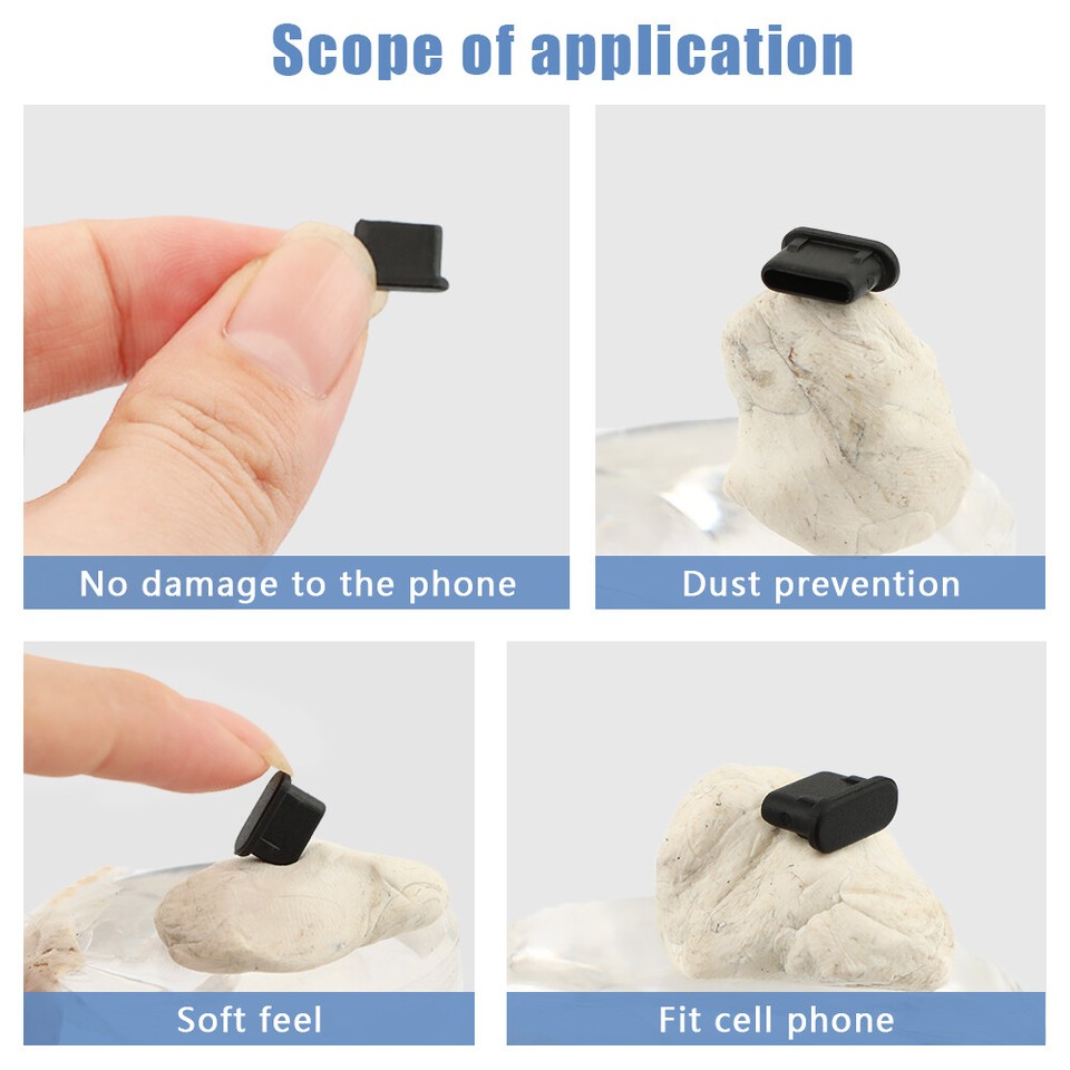 300pcs Accessories USB Type C Cover Dust Plug Soft TPU Charging Port