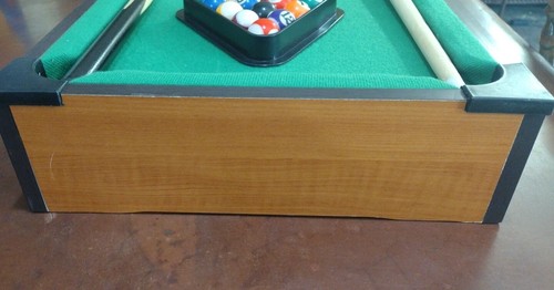 Ideal Rack'Em Tabletop Pool Set, 20in Felted Table, Includes, Balls, sticks,Rack - Afbeelding 7 van 15