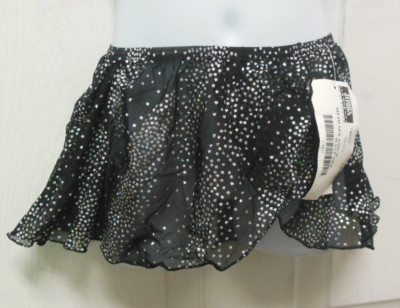 Black mesh Ballet skirt silver stars small child girls dance