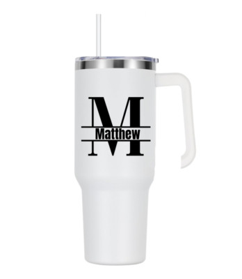 40oz Insulated Stainless Steel Monogram Tumbler - Gift4him - Gift for her Custom