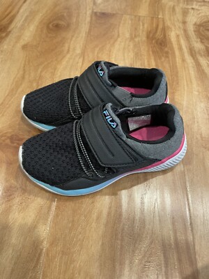 Fila Toddler Girls Athletic Shoes Toddler Size Black Pink Gym Running  Shoe