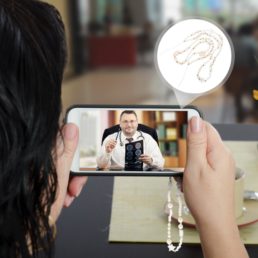 2-Pack Retractable Phone Lanyard with DIY Charms for Mobile Accessories  