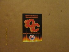 AHL Quad City Flames Vintage Defunct 2007-08 Team Logo Hockey Pocket Schedule