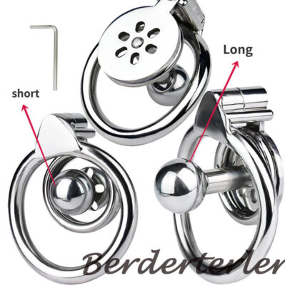 2024FAAK Stainless Steel Negative Chastity Cage Device Male Flat Metal Lock Ring