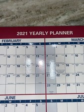 2021 Erasable Calendar, Dry Erase Wall Planner by AT-A-GLANCE, 24in x 36in