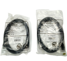 Two Monoprice Cat 6 Ethernet Patch Cables 5 feet gold-plated 50u strands 568B