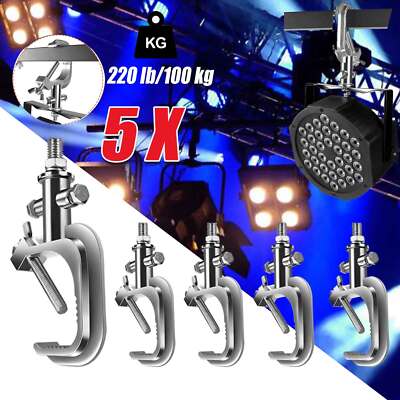 5 Stück Bühnenlicht Klemmhaken Metall Truss C-Clamp Halterung für Bühnenlicht