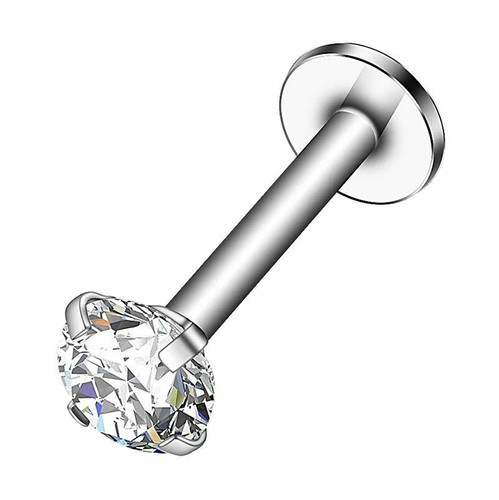 Cartilage Earrings Stud Piercing Gem Flat Disc Back Tragus Nose Helix Labret UK - Picture 12 of 14