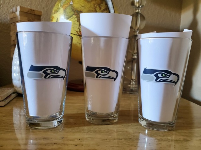 seahawks beer glass