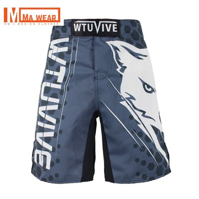 Wolf MMA Pants Shorts Muay Thai Boxing Short Pants Fighting Sport Kick Men Fight