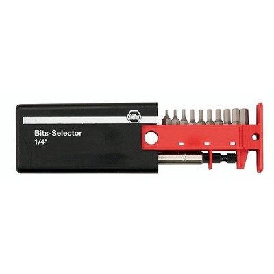 Wiha 79246 11 Piece Hex Bits-Selector And Magnetic Bit Holder Set - 1/16'' - 1/4''