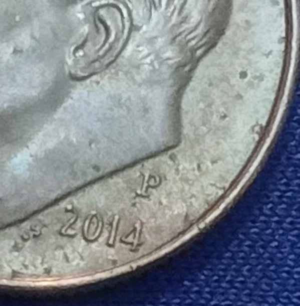 Gold Sea green 2014-P ROOSEVELT DIME ERROR,DDO,DDR WOW ,HE'S CRYING & DROOLING!! - Image 2 of 4