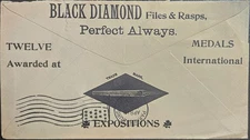 Black Diamond File Rasp Kuhlman Hardware 2-Sided Advertising Cincinnati OH 1912