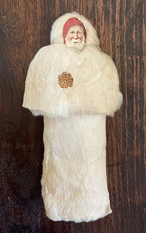 #4 - Antique Christmas German SANTA CLAUS Cotton ORNAMENT