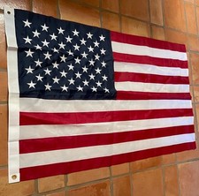 US American Flag Heavy Duty Luxury Embroidered Stars Sewn Stripes Grommets Nylon