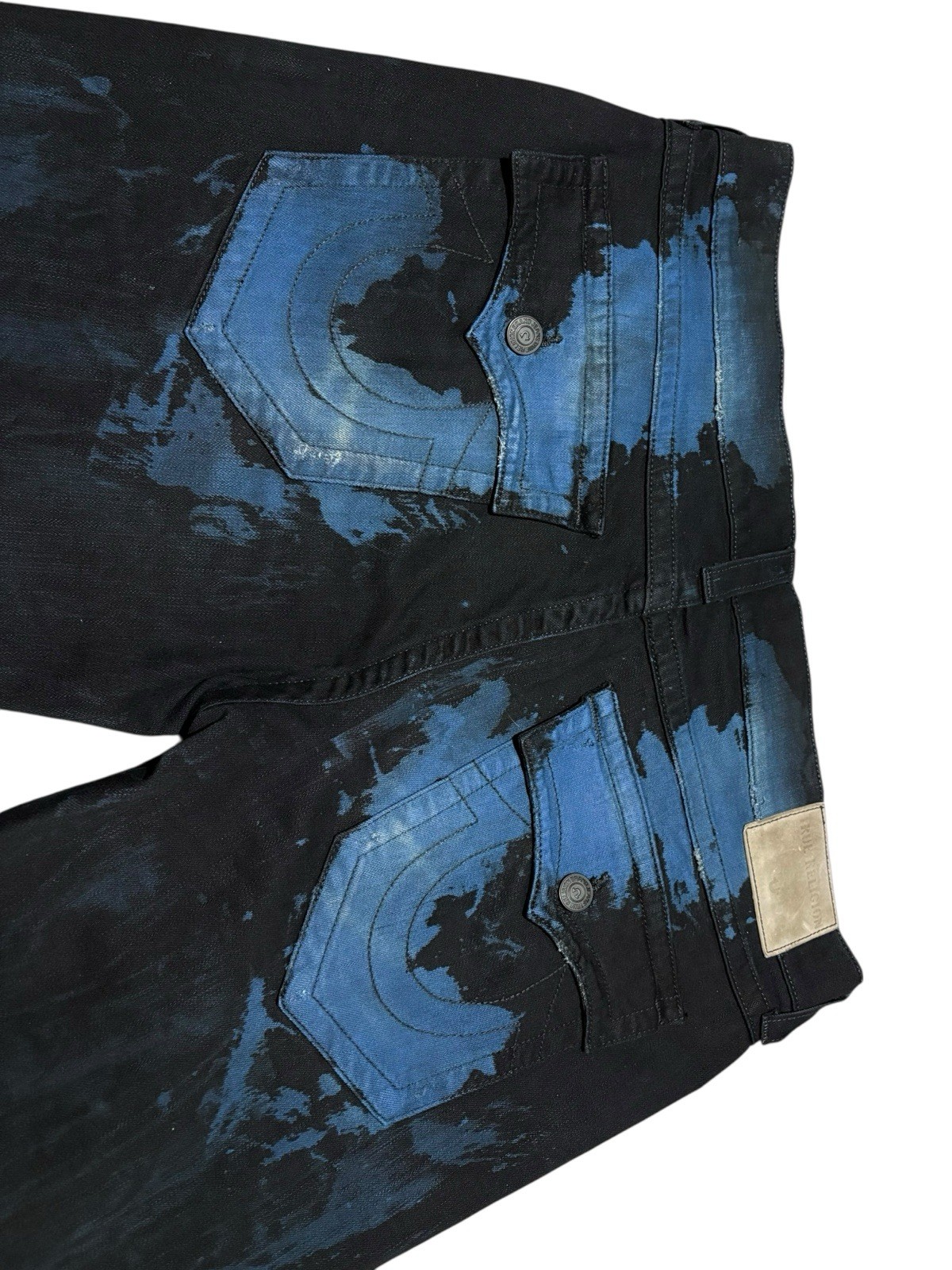 Vintage True Religion Jeans Geno Flap Blue Haze Dylan Renegade Tie Dye Denim Y2k thumbnail 5