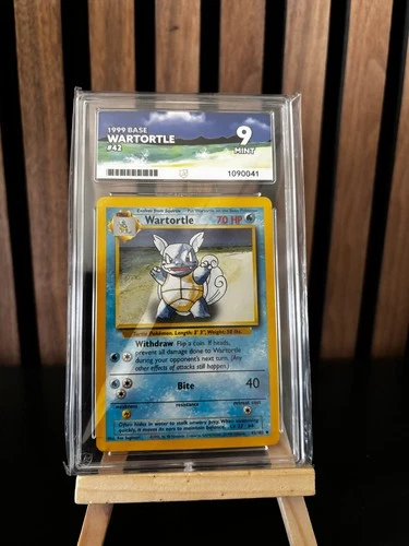 Wartortle 042/102 Base Set Regular, ACE 9 LABEL low pop graded TCG  vintage card