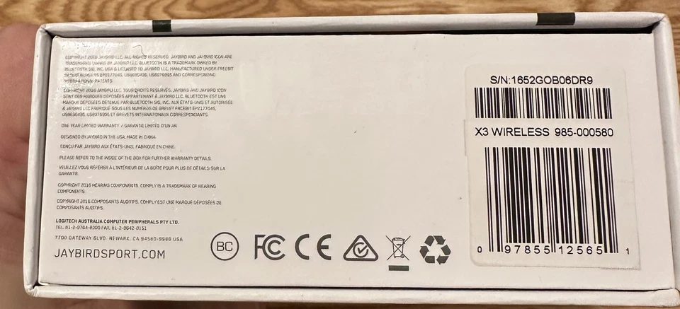 Наушники спортивные Jaybird X3 бесплатные соответствующие наконечники из пеноматериала - Изображение 3 из 4