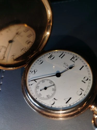 Antique 1924 Waltham Pocket Watch Dennison ‘Moon’ Case Running Superb Example