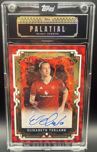 Elisabeth Terland Man Utd Palatial Deluxe Devils On card Auto Bookend 5/5