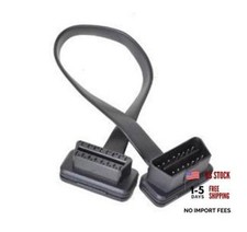 OBD2 Scanner - OBD 2 Flat Ribbon Extension Cable 16 Pin Male to Female Port