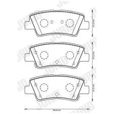 Satz Bremsbeläge Bremsklötze hinten für Hyundai Elantra 6 AD I20 2 GB | 24046