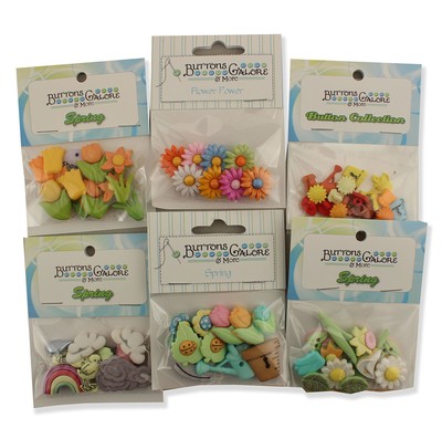 Buttons Galore Spring Button Theme Packs-Set of 6