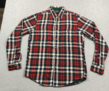 J Crew Mercantile Flex Shirt Mens Medium Button Up Plaid Cotton Soft Flannel