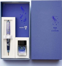 Sailor Pro Gear Slim Moon Jellyfish MF 2024 Limited Set +Ca.Crea Notebook Japan