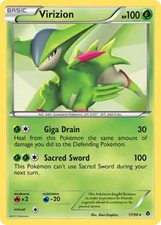 Virizion - 17/98 - Pokemon Emerging Powers Black & White Holo Rare Card NM
