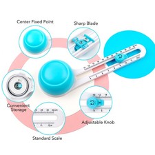 Circle Cutter with 3 Blades Adjustable Paper ...