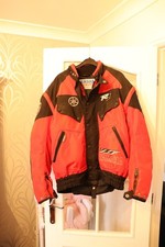 Genuine Vintage Yamaha Motorcycle Red R1 Armoured Jacket - Size L