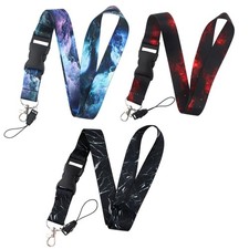 Lanyards for Keys ID Badges Men Women, 3 Pcs Cool Galaxy Neck Lanyards Keycha...