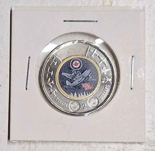 2024 CANADA $2 TOONIE ROYAL CANADIAN AIRFORCE COLOURED COIN UNC