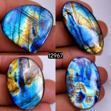 4 Pcs 139 Cts Natural Labradorite Loose Cabochon Gemstone 27x20-39x21mm R-12967