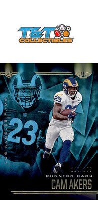 Cam Akers 2020 Panini Illusions Trophy Coll Light Blue #16 LA Rams RC /199 74