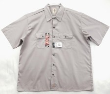 NEW Dickies Shirt Mens 2XL Brown Pockets Classic Short Sleeve Original Fit
