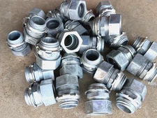 25-PK 1/2" EMT CONNECTOR Compression Type Die Cast CONDUIT FITTINGS NEW F750DC