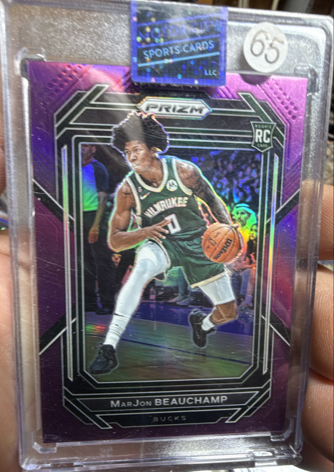 2022-23 Panini Prizm - MarJon Beauchamp #268 Purple Prizm /99 (RC)