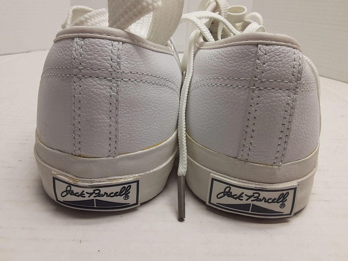 Converse Jack Purcell Leather Ox Low-Top Sneakers White Men's US 10