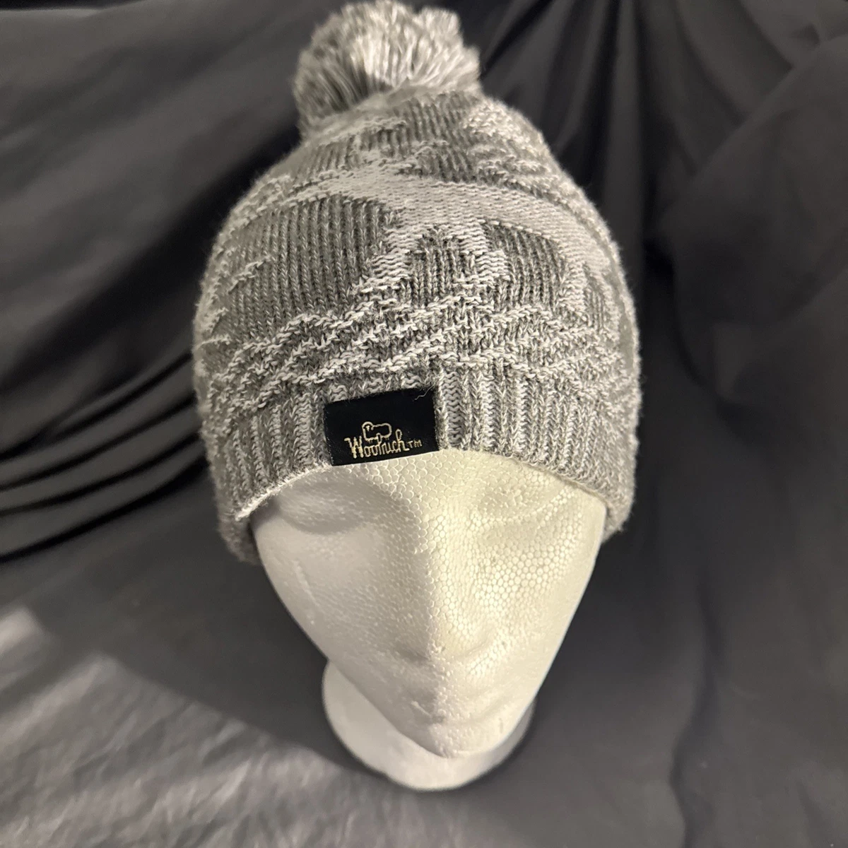 Ladies WOOLRICH 100% Wool hat WOOLRICH Blue Knit Beanie with Short Visor and Ear Flaps  main image 3
