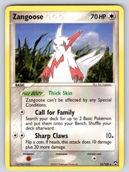 Zangoose 25/108 EX Power Keepers