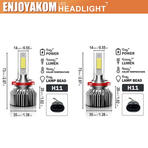 For Toyota Camry 2007-2018 2Pcs Car LED Headlights Bulb Low Beam Bright White - Picture 6 of 11