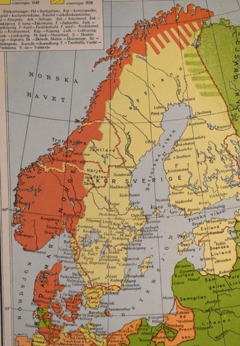 Carte de l'Empire suédois en 1660, plaque encyclopédie suédoise Svenska Väldet - Photo 4/12