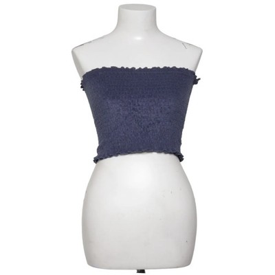 Bozzolo, Tube Top, Größe: S, Blau, Polyester, Einfarbig, Rippenstrick #RrE