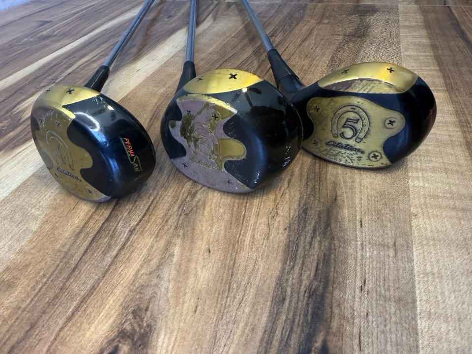 H&B Powerbilt CITATION (by 3-4-5) 3Pc Persimmon Wood Set RH ~ C Flex Steel Shaft - Image 3 of 4