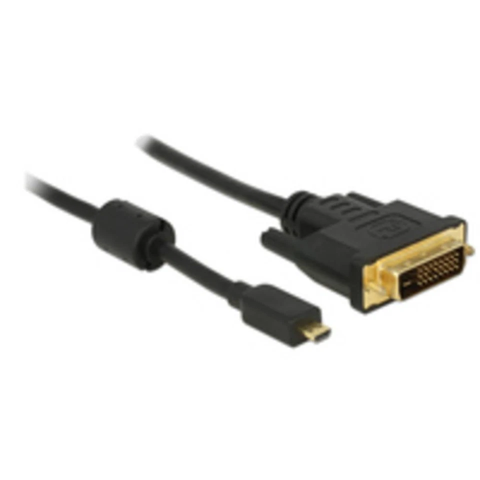 Delock HDMI / DVI Adapterkabel HDMI-Micro-D Stecker, DVI-D 24+1pol. Stecker 1.00 - Bild 3 von 4